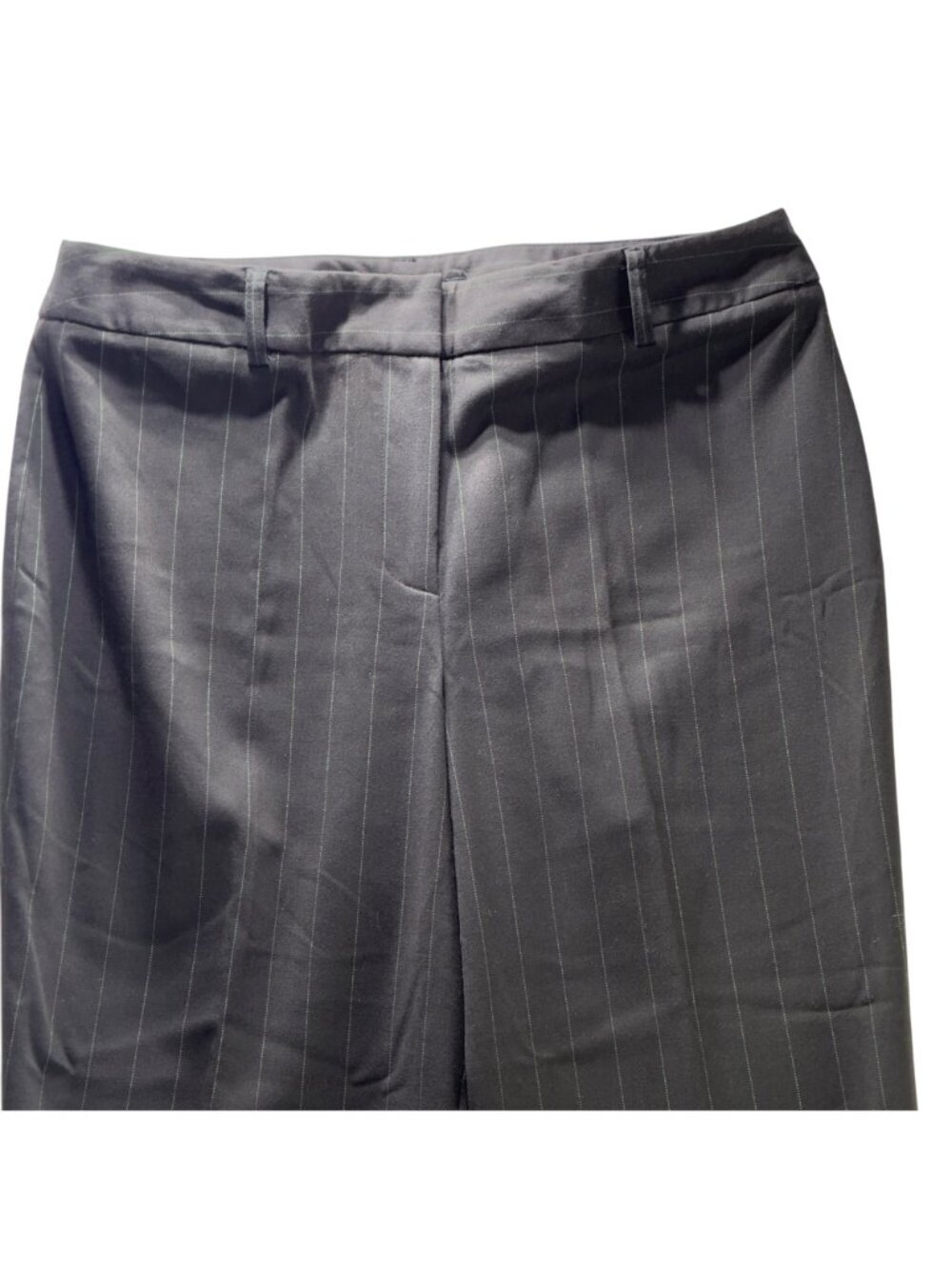 Pantology Womens Pinstripe Trousers Brown Size 14 Polyester/Rayon/Spandex - Picture 5 of 13
